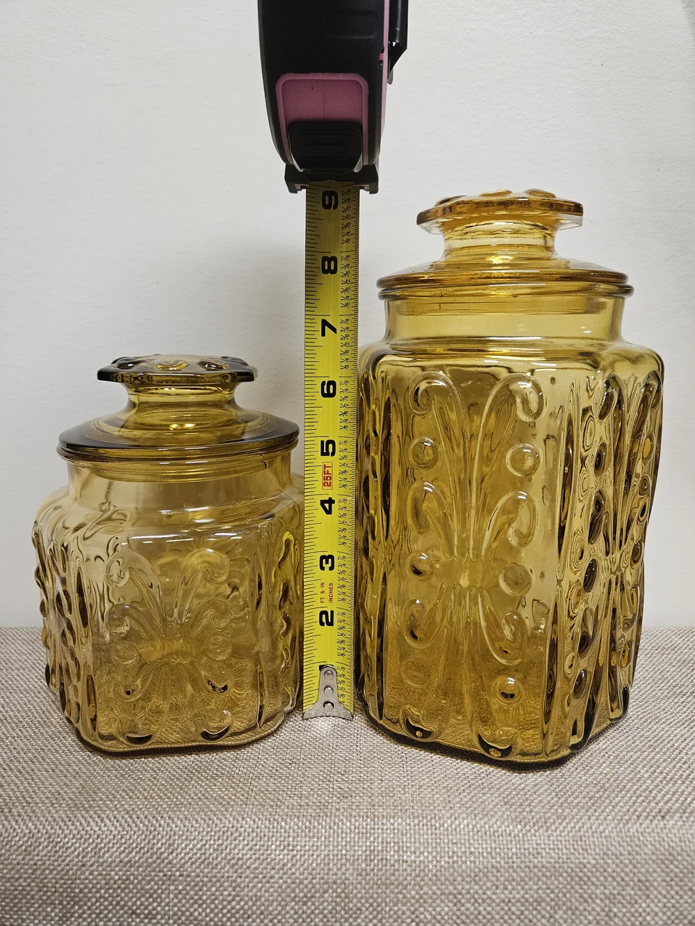 L.E. Smith Imperial Atterbury Scroll Storage Canisters with Lid